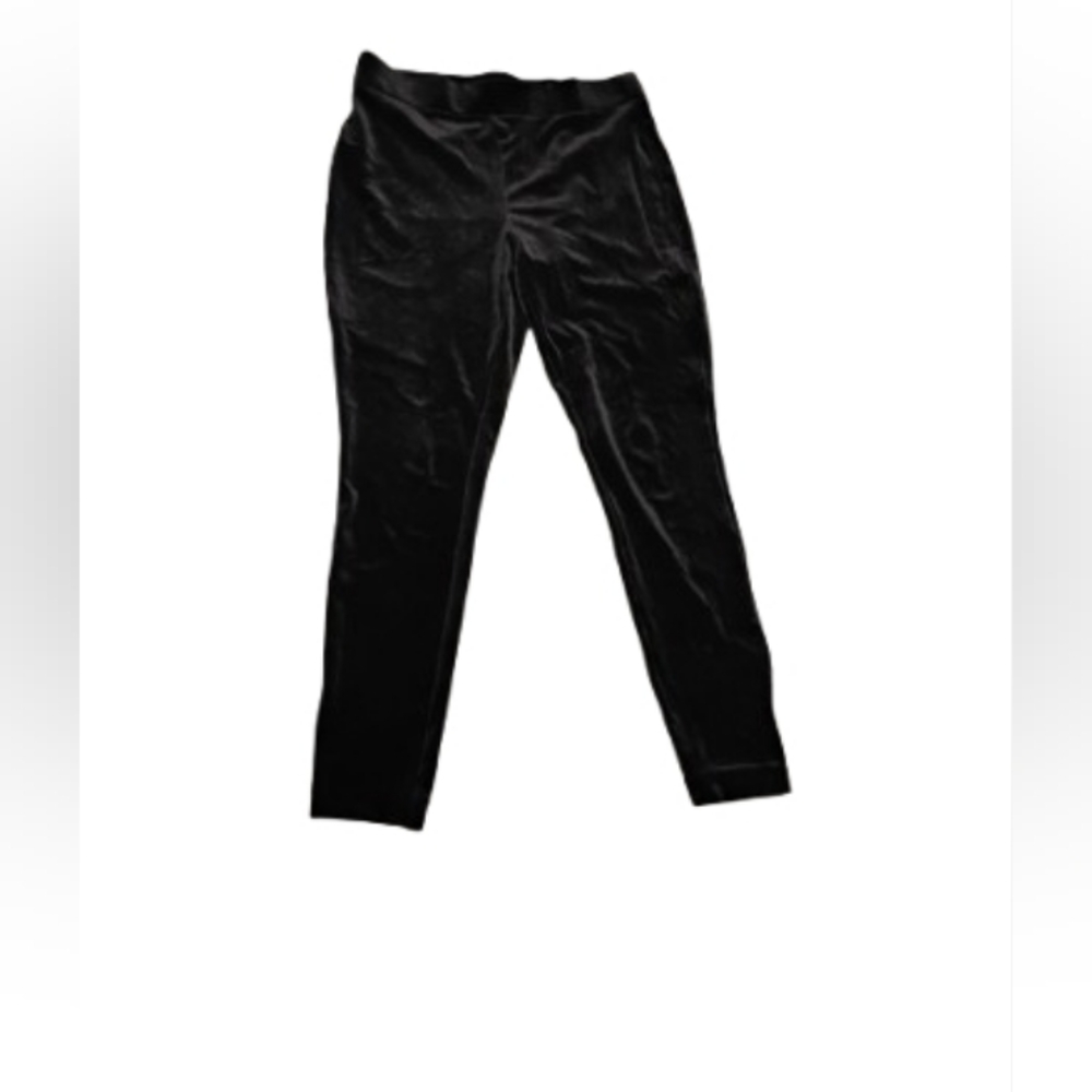 Ann Taylor LOFT Black Velvet Leggings Sz M